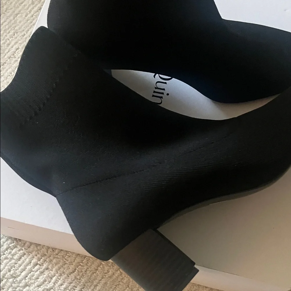 Quince Sleek Black Ankle Booties - Picture 8 of 14